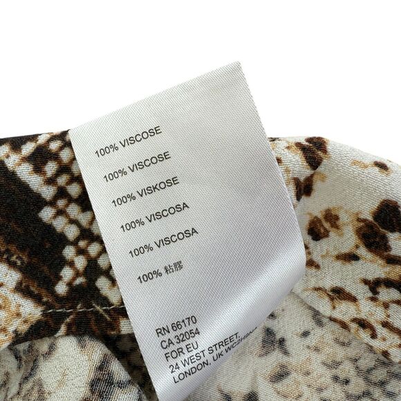 EUC Anthropologie Maeve Juno Snake Print Button Down Long Sleeve Shirt Dress XS - Picture 6 of 6